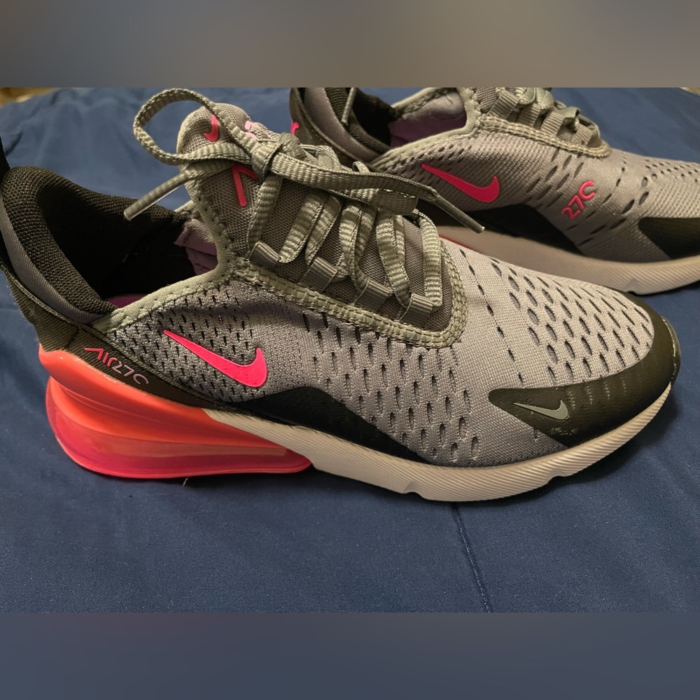 Girls Nike Air 27c I’m hot pink/ grey
